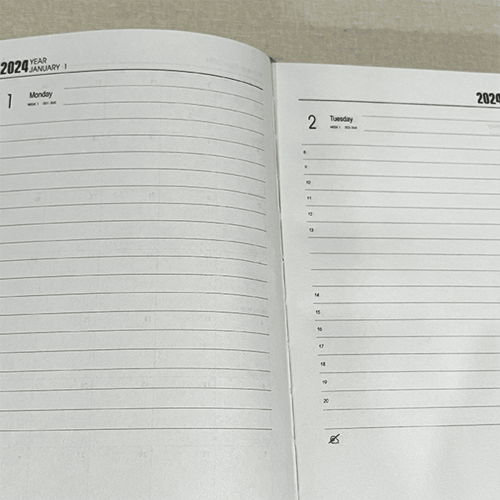 2024 Diary A5 Diary Week to View A5 Daily Planner Notebook for Office Diary for 2024 Red 2