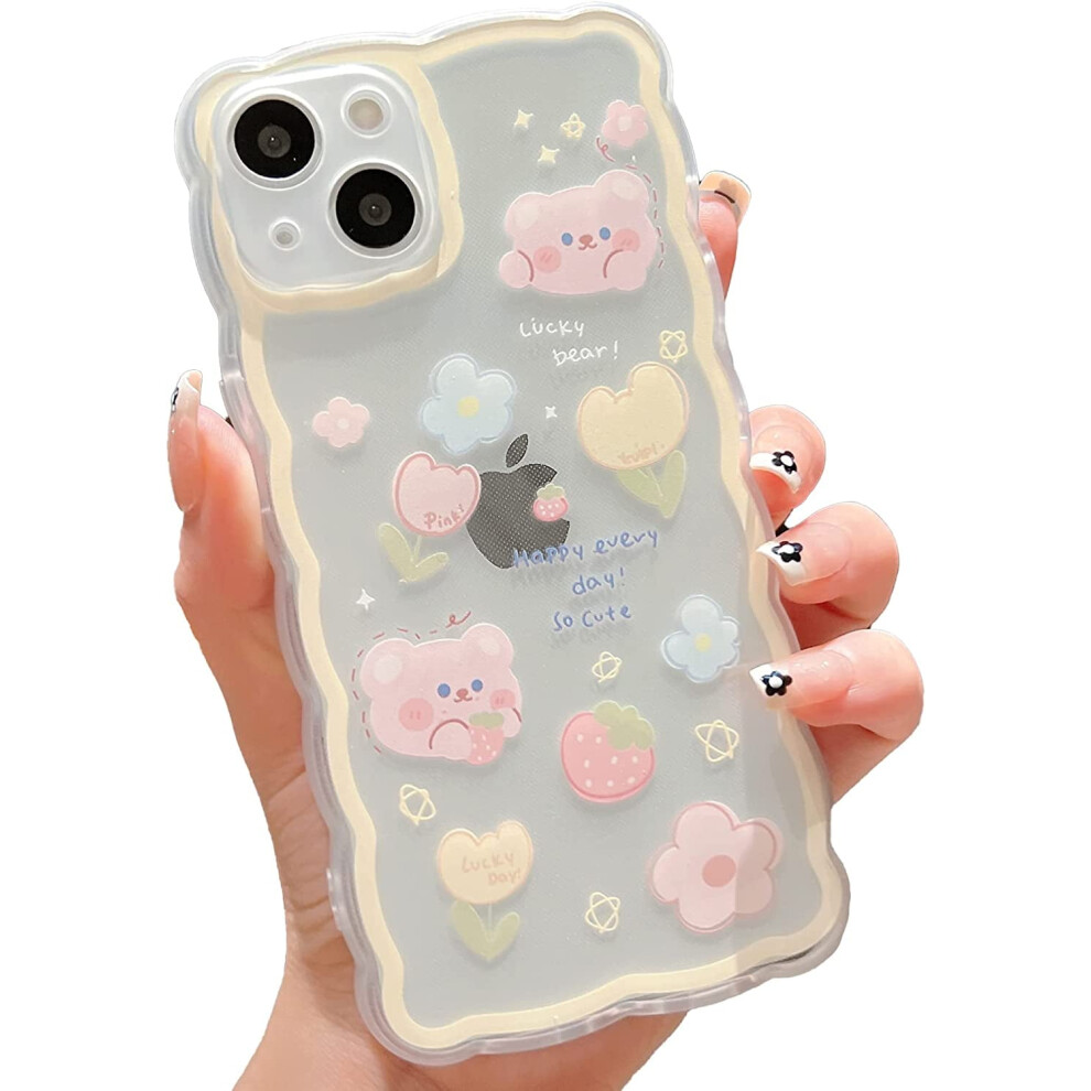 Cute Compatible Iphone 13 Mini Case, Cartoon Floral Butterfly Design, Aesthetic Kawaii Soft Tpu Cover For Women Girls, 5.4 Inch - Yellow 9557311167126