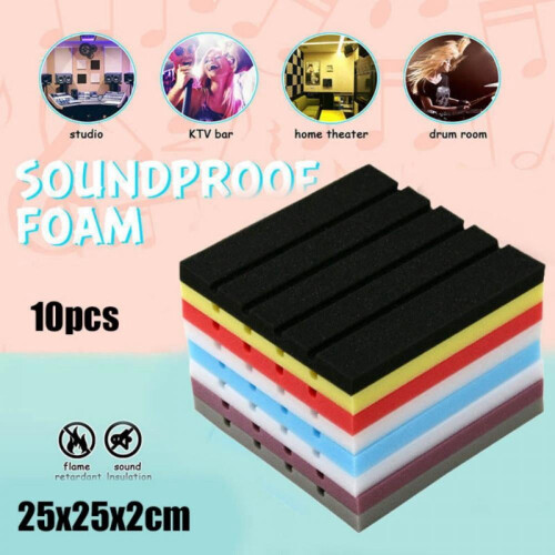 10 τεμάχια ακουστικά πάνελ αφρού Wedge Studio ηχομονωτικά πλακάκια τοίχου ελέγχου 1