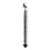 Medidor de neve Aufmer de 91 cm (36 polegadas) para uso externo com termômetro, bastão de metal grande para medir a queda de neve, compatível com 2