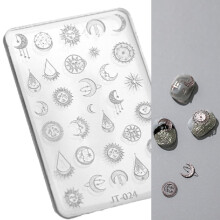 Nail Art Silicone Mold with Precise 3D Embossing Butterfly and Rose Design, Reusable Acrylic Template for Salon Results