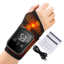 Heated Wrist Brace with 3Level Vibration Warmth for Pain Relief, Arthritis, Sports, Office, Winter Use
