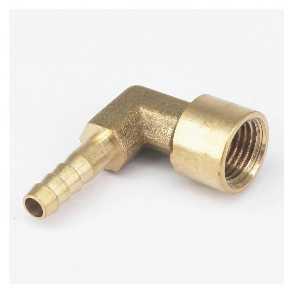 Brass Hose Barb Fitting 6Mm To 1/4 Bsp Female Elbow Connector For Fuel Gas Water Leakproof 9044945958478