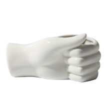 Vase artistique en forme de main, objet de décoration en céramique de style nordique moderne pour un intérieur élégant, une décoration bohème