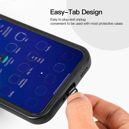 Kit de limpeza de portas USB-C para celulares com corda e escova, compatível com smartphones e tablets. 1