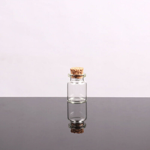 Small Bottles with Cork Stoppers Tiny Vials Small Clear Glass Jars Lids Storage