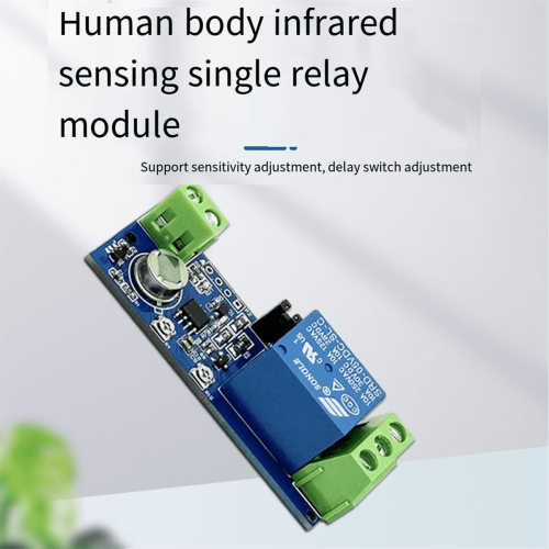 Module relais de détection infrarouge du corps humain, module unique, temporisation réglable, module multifonction double mode