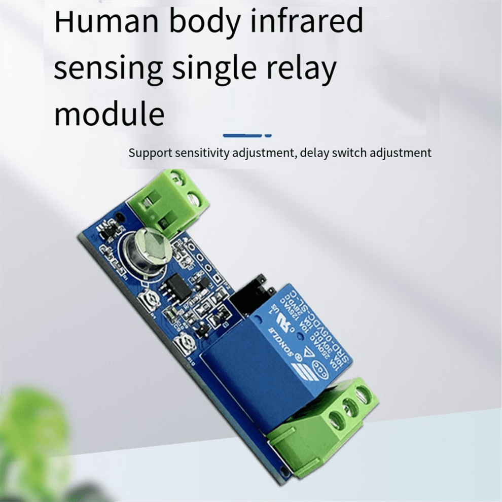 Relay Module Human Body Infrared Sensing Single Module Delay Time Adjustable Dual Mode Multifunction Module 9164030557611