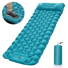 Self-Inflating Camping Mattress: Thick, Lightweight & Interconnectable Double Mat, Compact Orange Sleeping Pad – Compatible with standard tent sizes
