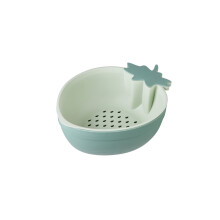 Double Layer Strainer Basket with Quick Water Release Ergonomic Grip Versatile Design for Kitchen Use Rinse and Serve Produce Vegetables