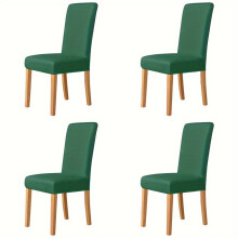 DEKAXID 4/6pcs Chair Slipcovers Waterproof Milk Fiber Fabric Back Chair Covers For Dining Room Restaurant Kitchen Home Decor
