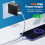 Γρήγορος φορτιστής 65W Φορτιστής USB C για συμβατότητα με iPhone12USB Μαύρο 3