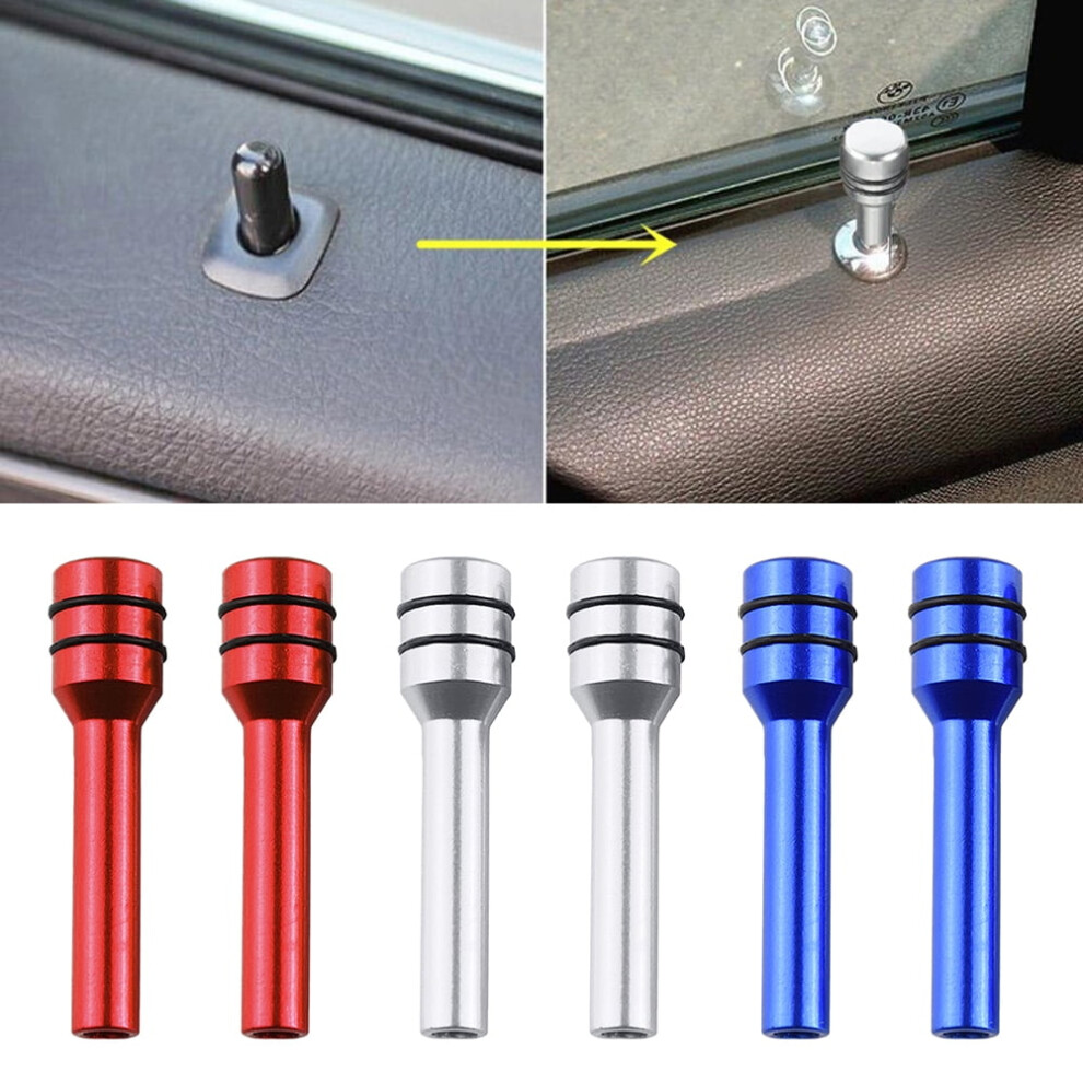 Hevirgo 2Pcs Car Vehicle Universal Interior Door Lock Pin Aluminum Alloy Pull Pin Knobs 9395123056432