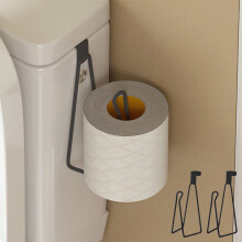 Suporte de metal para papel higiênico (2 unidades), compatível com Gnobogi, gancho para pendurar em banheiro e cozinha, por menos de US$ 5.
