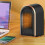 Pompotops Black Κεραμική θερμάστρα χώρου 1200W, φορητή ηλεκτρική θερμάστρα εσωτερικού 8