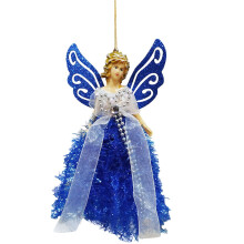 Décoration de sapin de Noël en tissu représentant un ange - Pendentif ange féerique générique pour les décorations de Noël