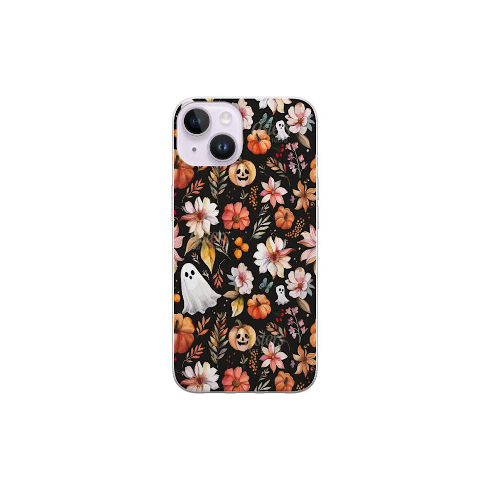 Compatible With Apple Compatible With Iphone 15 Transparent Case Halloween Pattern Pumpkin Ghost Masquerade 9164030267022