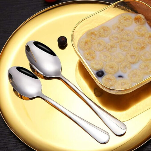 Conjunto de 6 colheres de chá em aço inoxidável Cterwk, com cabo longo, para chá ou café, 17,5 cm (6,9 polegadas). 2