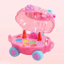 Prettyui Children Cosmetics Beauty Toys Pretend Play Girls Princess Travel Small Pumpkin Cart Makeup Box Set