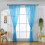 VOSS1PCS Jule Snefnug Gardin Tyl Vindue Voile Drape 5