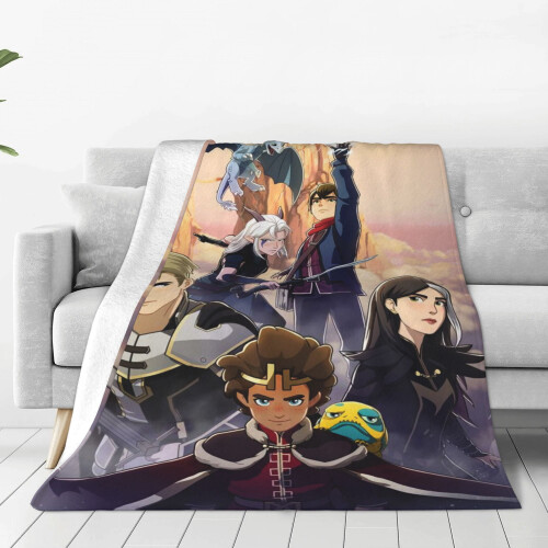 Η κουβέρτα Dragon Prince Throw Soft Luxury Travel Butterfly για υπνοδωμάτιο, σαλόνι, καναπέ, γραφείο,