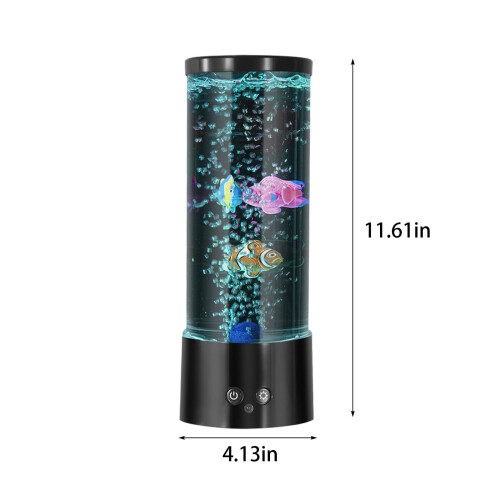 Λάμπα λάβας LED Fantasy Fish, διακοσμητική λάμπα ενυδρείου ψαριών με τηλεχειριστήριο, 2