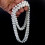 Collana lunga a catena con perle finte, bianca 3