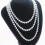Collana lunga a catena con perle finte, bianca 5