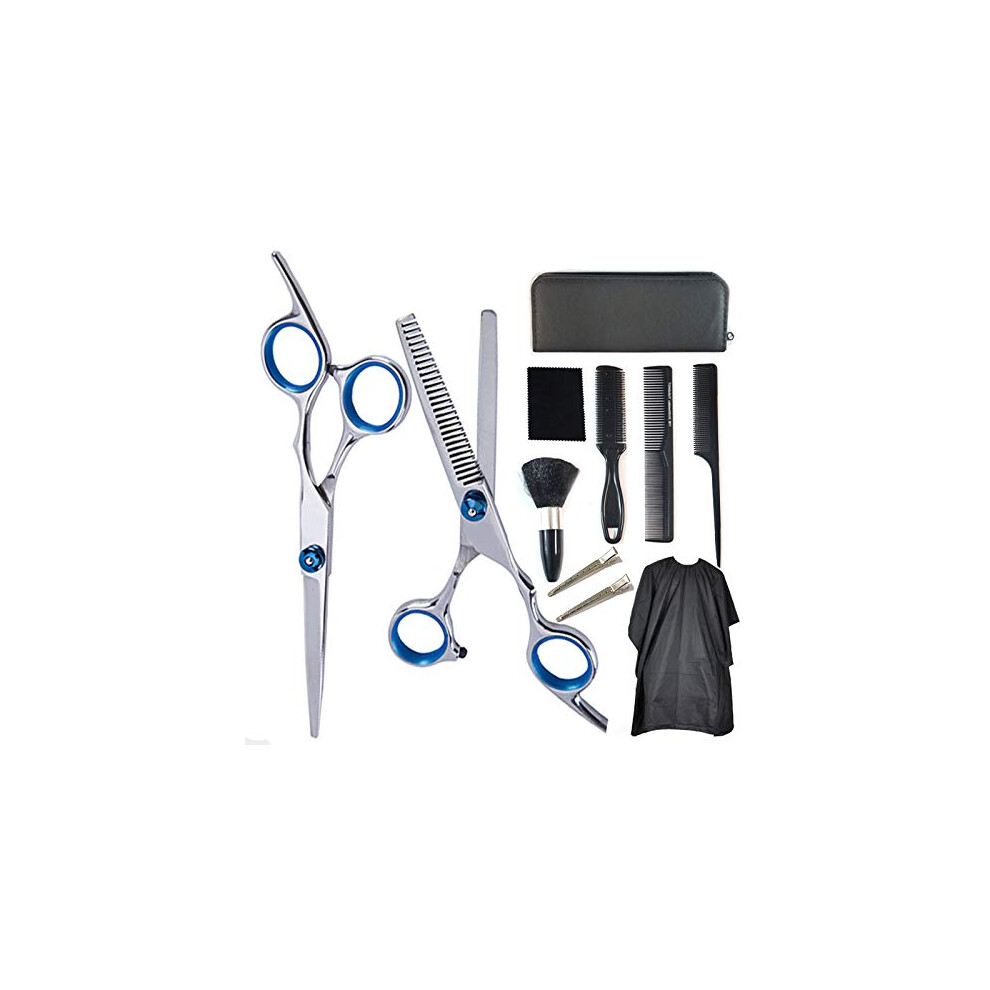 11Pcs Professional Hair Cutting Scissors Set with Thinning Shears for Salon and Home Styling