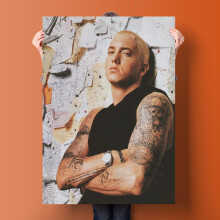Affiche décorative Eminem (photo d'identité judiciaire) - Idée cadeau - Décoration murale pour salon ou chambre