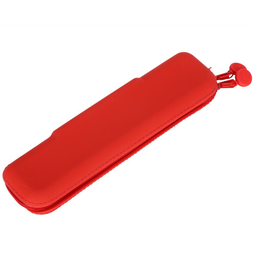 Soft And Easy To Clean Pencil Pouch Unique Fabric Durable Silicone Material Thick Zipper Teeth Non Slip Pull Ring Compact Storage Solution For Artists 2