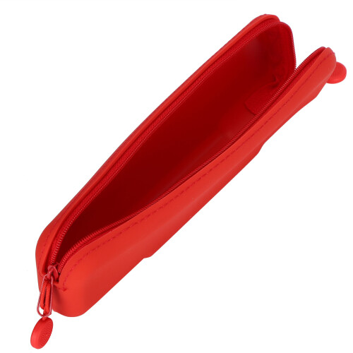 Soft And Easy To Clean Pencil Pouch Unique Fabric Durable Silicone Material Thick Zipper Teeth Non Slip Pull Ring Compact Storage Solution For Artists 1