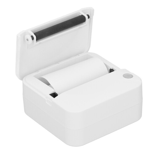 Thermal Printer Inkless Mini Bluetooth Label Maker, Pocket Size Wireless Printer for Study Notes Stickers Compatible with iOS Android, USB Charging Wh 1
