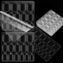 600 Pcs Clear Press On Nail Adhesive Tabs 15 Sizes Waterproof Double Sided Nail Glue Stickers