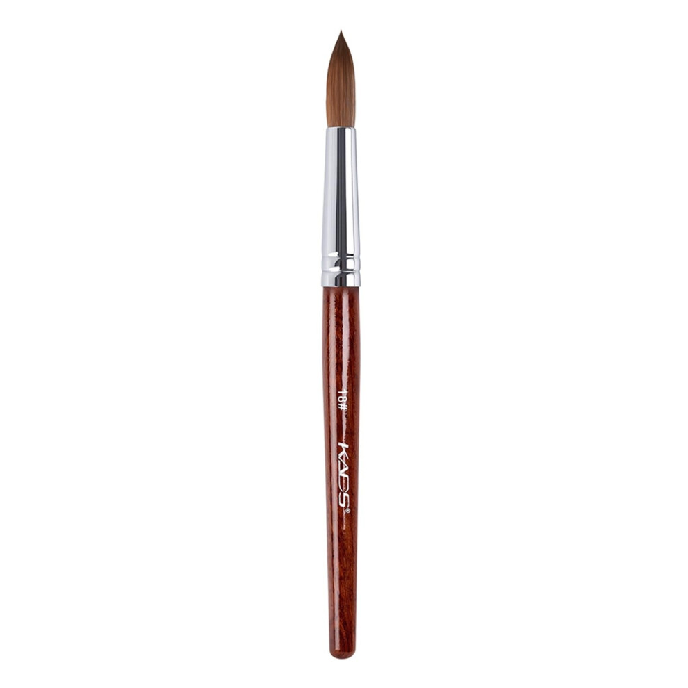 Kolinsky Sable Acrylic Nail Brush Size 18 with Precision Tapered Tip and Rosewood Handle
