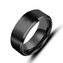 RSAMD8MM roestvrijstalen ring voor heren, maat 6 tot 13, trouwringen voor mannen, titanium-zwart-9