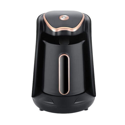Coffee maker, 4-cup capacity, anti-spill function, copper-colored