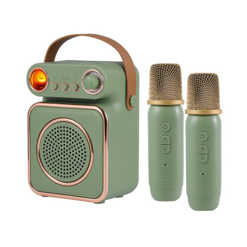 SUSUchens1Set Φορητό ηχείο καραόκε Mini Karaoke Συμβατό με Bluetooth5.3 Ηχείο με μικρόφωνα για το 1