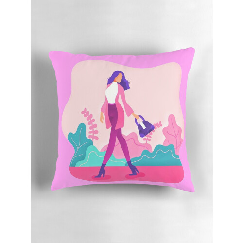 Capa de Almofada AIVO Girl com Estampa Outono, Tamanho 2, Lado em Polegadas 2