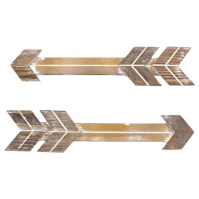 Decorazione da parete con freccia in legno blu - Decorazione rustica da appendere alla parete, confezione da 2
