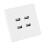 Πρίζα USB τοίχου, 4 θύρες USB, πρίζα φόρτισης για ηλεκτρικό ρεύμα DC5V, οικιακό γραφείο, 2
