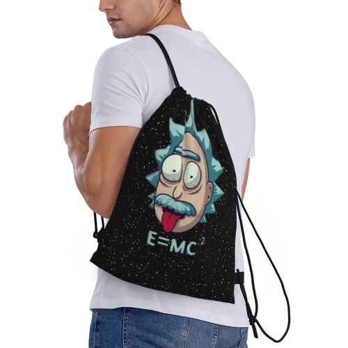 Τσάντα Rick And Morty Classic με κορδόνι, πτυσσόμενη, αθλητική, γυμναστικής, τσάντα με 2