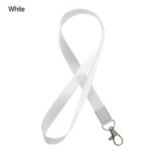 1 unidad de collar con cordón para tarjeta de identificación, color blanco.