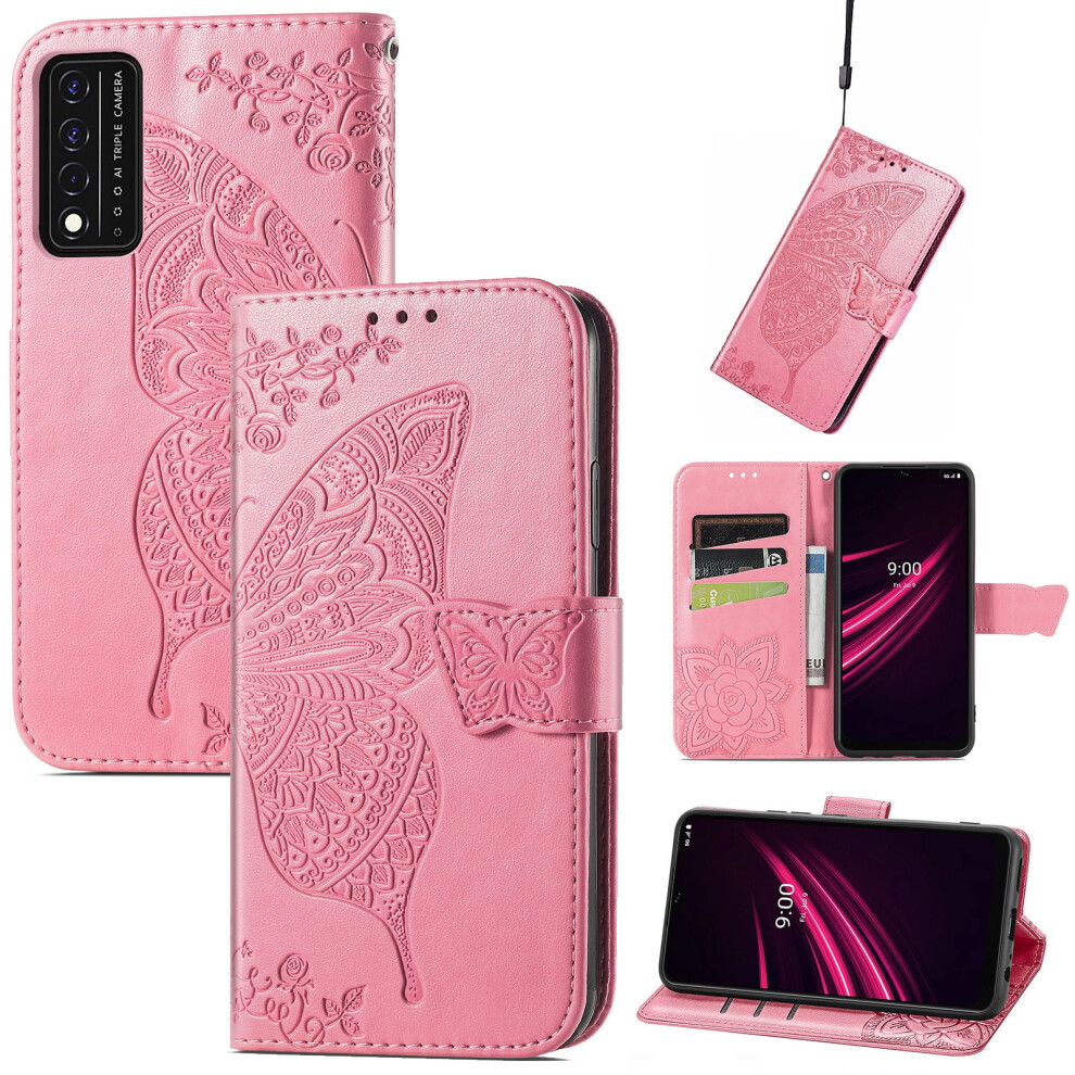 For T-Mobile Revvl V+ 5G Case, T-Mobile Revvl V+ 5G Wallet Folio Case Magnetic Closure Rfid Blocking Card Slots Kickstand Shockproof Case 9164030683907