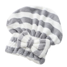 Bonnet de douche Chmadoxn, bonnet de sèche-cheveux en velours corail avec nœud papillon, serviette en microfibre à séchage rapide, style