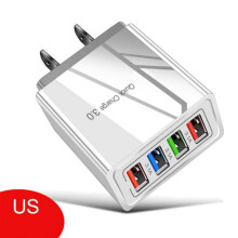 Rýchle nabíjanie3.0iSeeker4-portová USB nabíjačka do steny3.1A, kompatibilná s bezdrôtovou nabíjačkou, iPhone, iPad, LG, HTC10