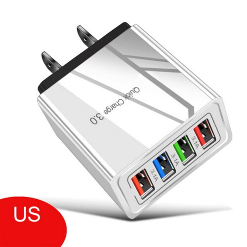 Γρήγορη φόρτιση 3.0iSeeker Φορτιστής τοίχου USB 4 θυρών 3.1A, συμβατός με ασύρματο 2
