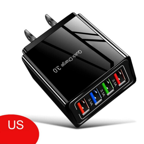 Γρήγορη φόρτιση 3.0iSeeker Φορτιστής τοίχου USB 4 θυρών 3.1A, συμβατός με ασύρματο 1