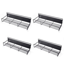 ckepdyeh4PCS Magnetyczny organizer na przyprawy do lodówki i piekarnika, metalowa półka do lodówki i kuchni, czarny