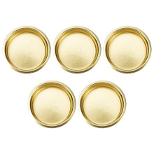 Eease Golden Tea Light Candle Holder Cups for Wedding Table Decoration (5pcs)